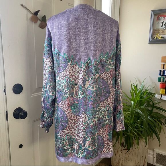 Vintage Diane Freis Original Open Front Embroidered Women's Kimono Jacket - Picture 2 of 10